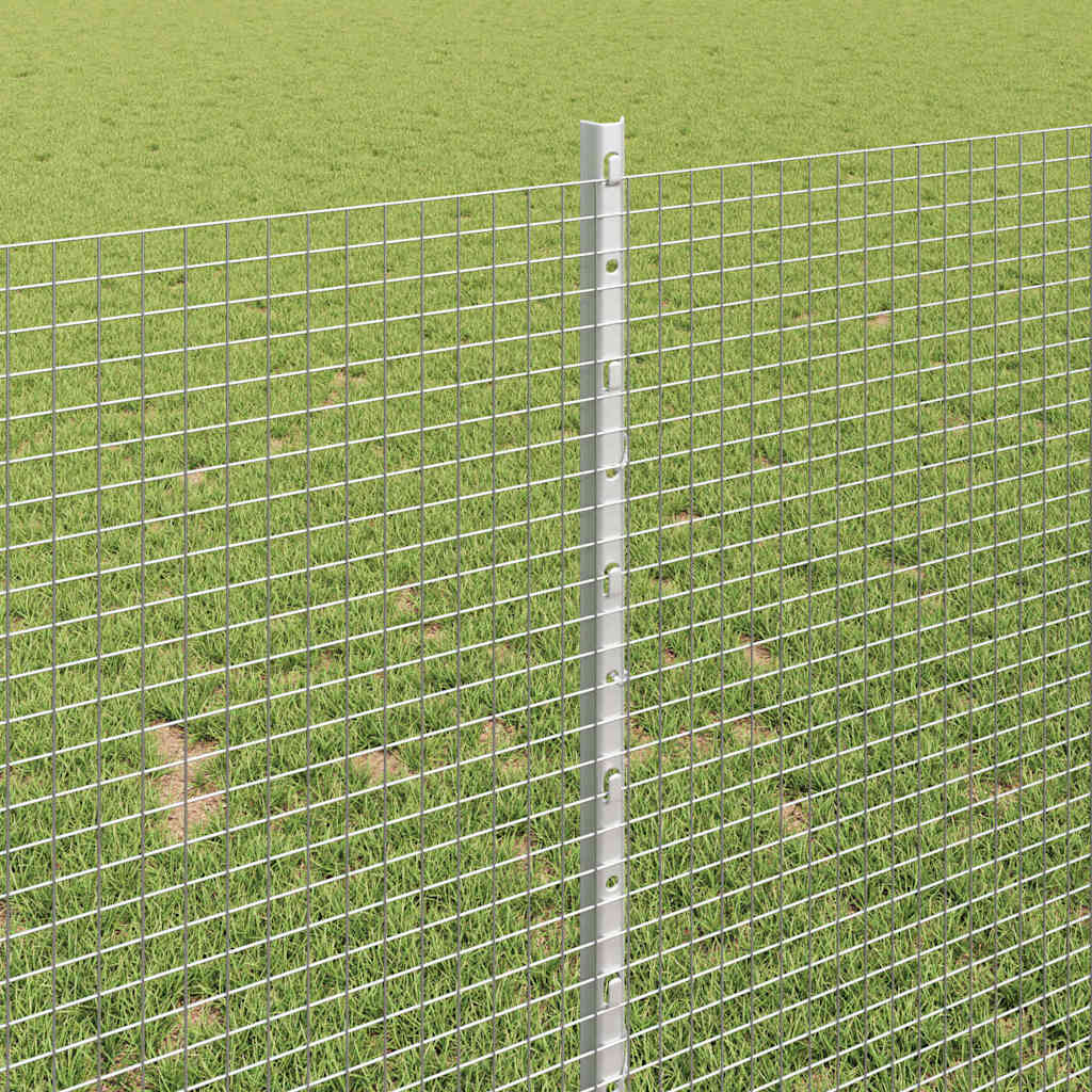 Fence with posts Silver