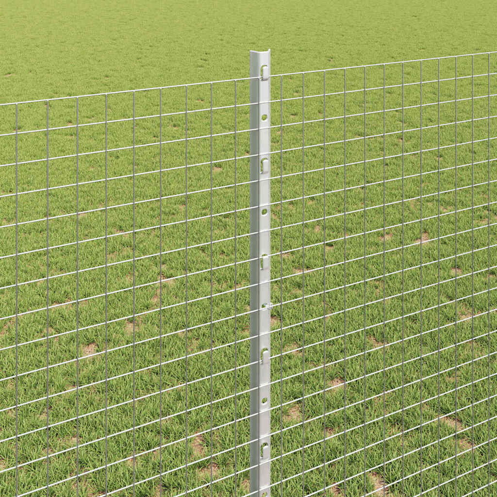 Fence with posts Silver
