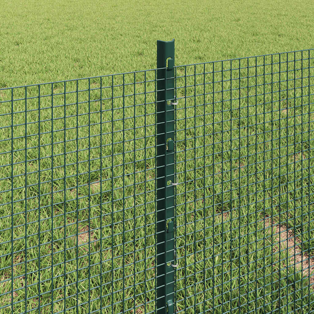 Fence with posts Green