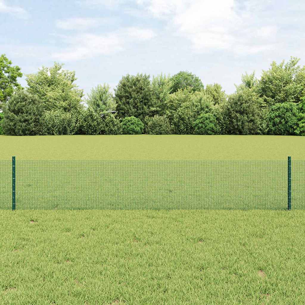 Fence with posts Green