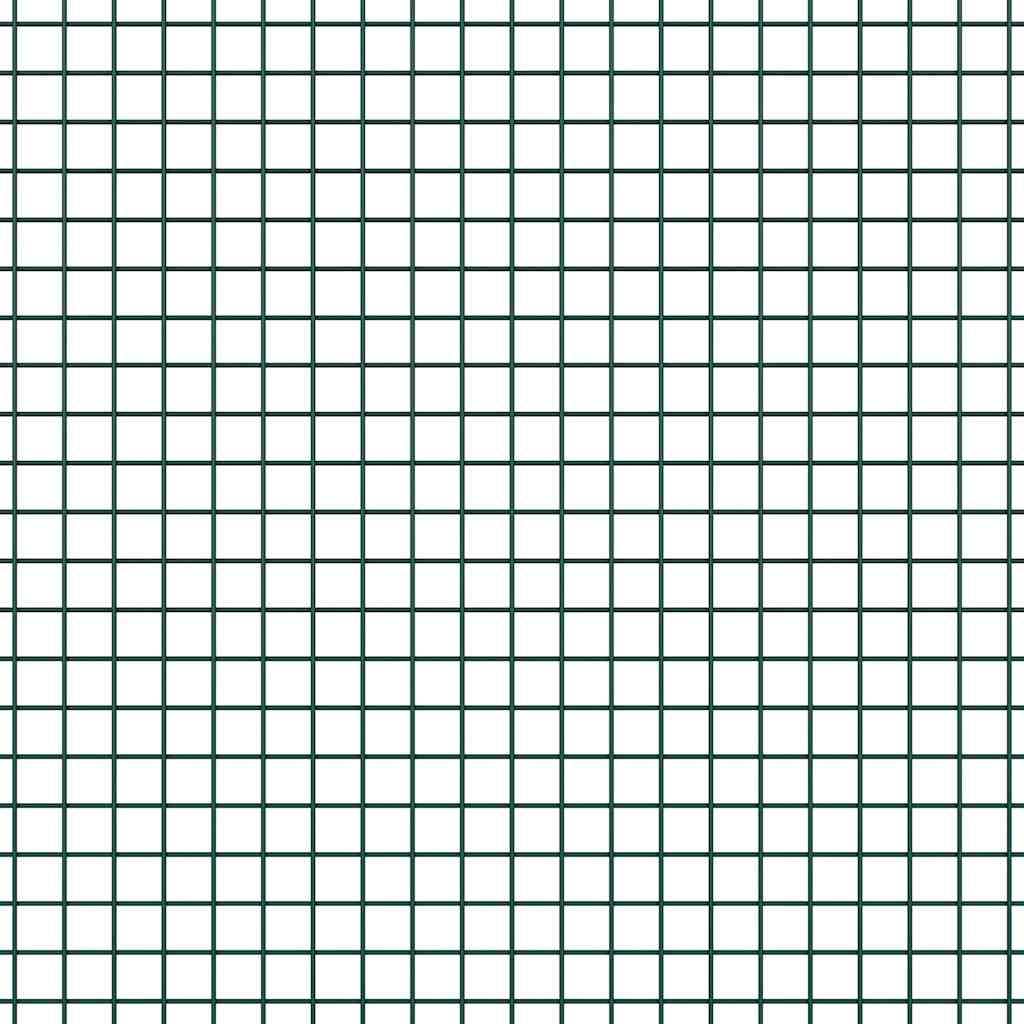Suvirintas vielos tvora su stulpeliais 10 x 1 m Žalia Tinklelis