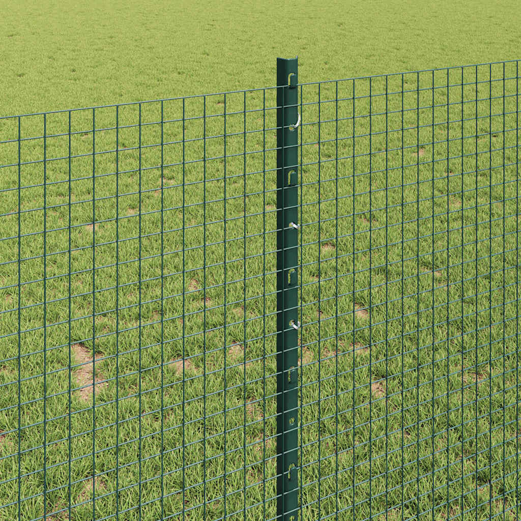 Suvirintas vielos tvora su stulpeliais 10 x 1 m Žalia Tinklelis