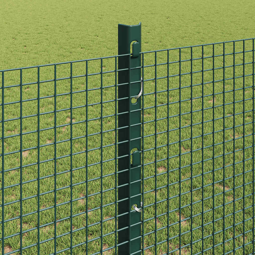 Fence with posts Green