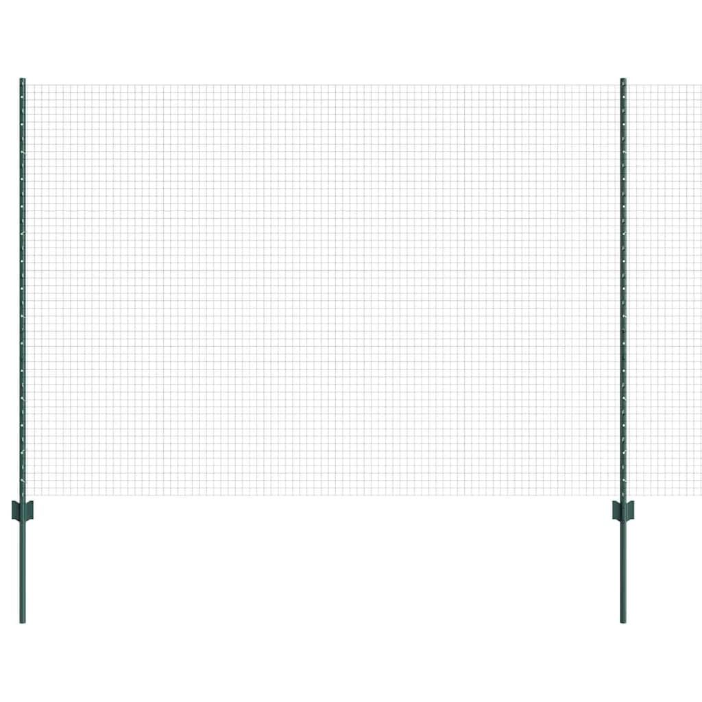 Suvirintas vielos tvora su stulpeliais 10 x 1,6 m Žalia