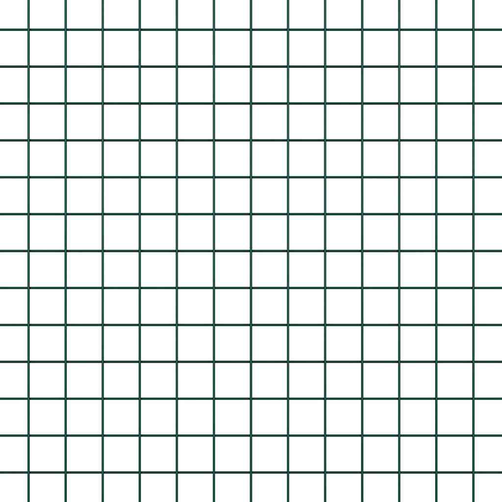 Suvirintas vielos tvora su stulpeliais 25 x 1,5 m Žalia
