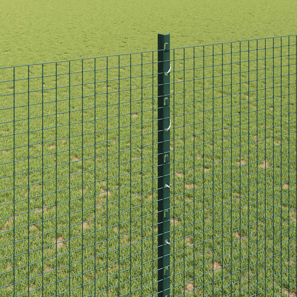 Suvirintas vielos tvora su stulpeliais 25 x 1,5 m Žalia