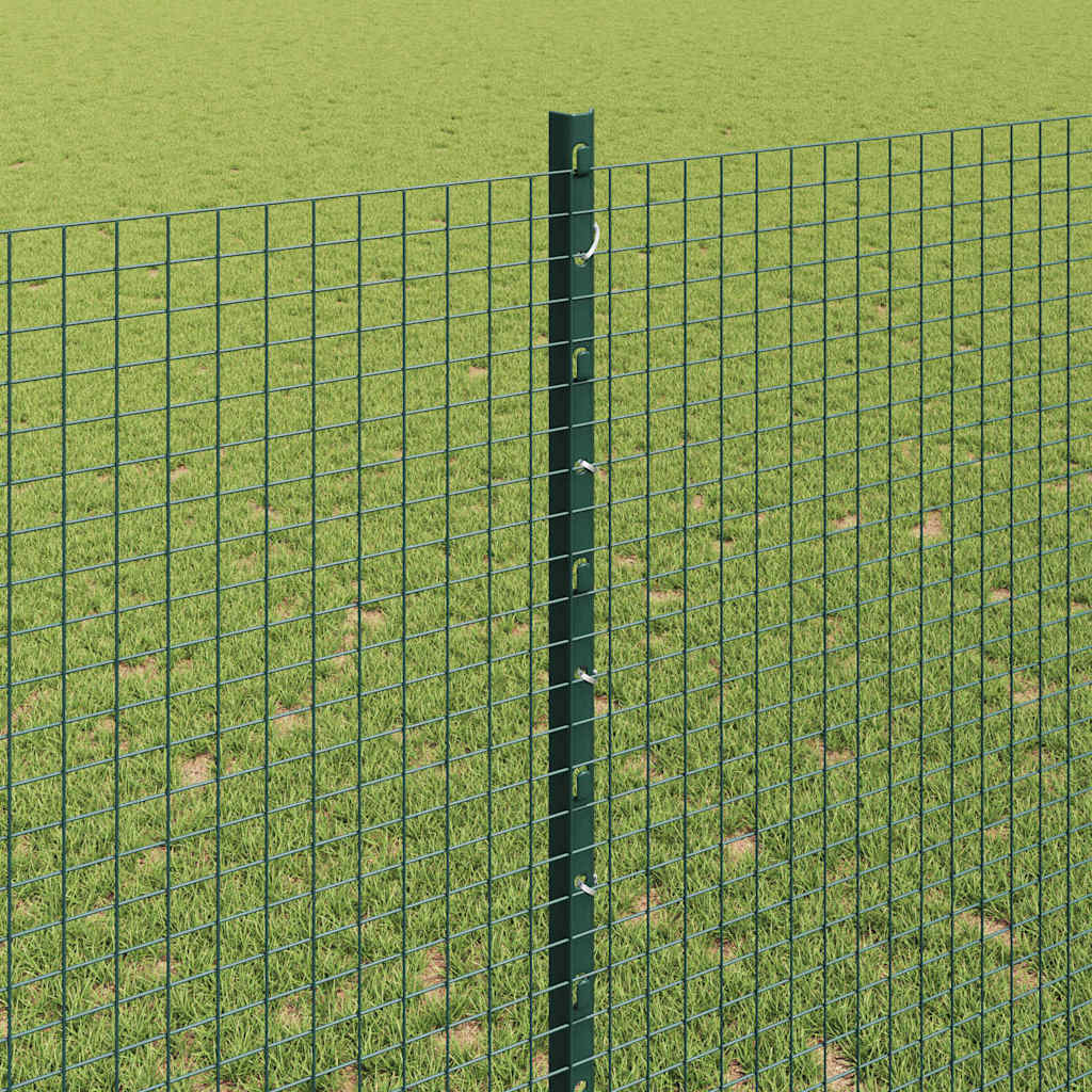 Suvirintas vielos tvora su stulpeliais 50 x 1,4 m Žalia