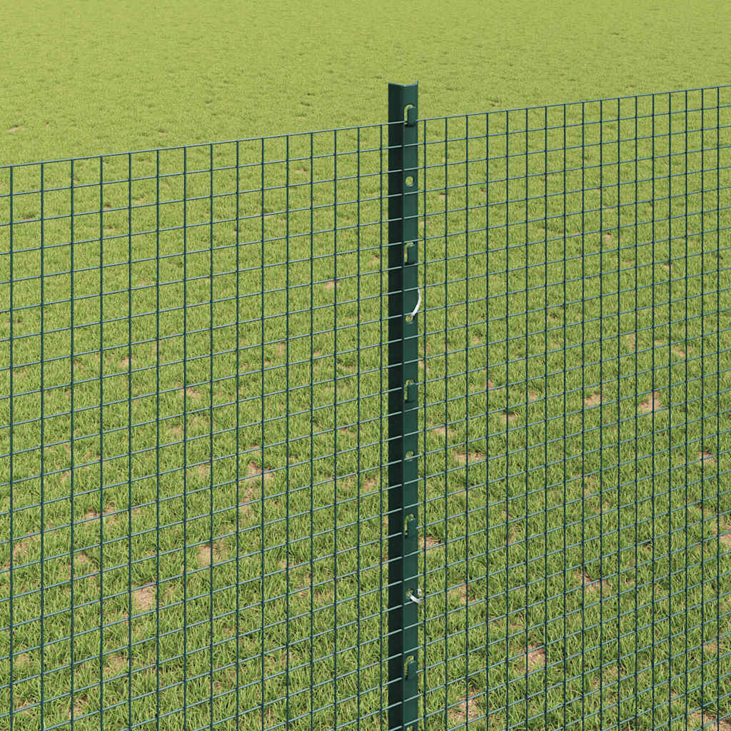 Suvirintas vielos tvora su stulpeliais 50 x 1,5 m Žalia
