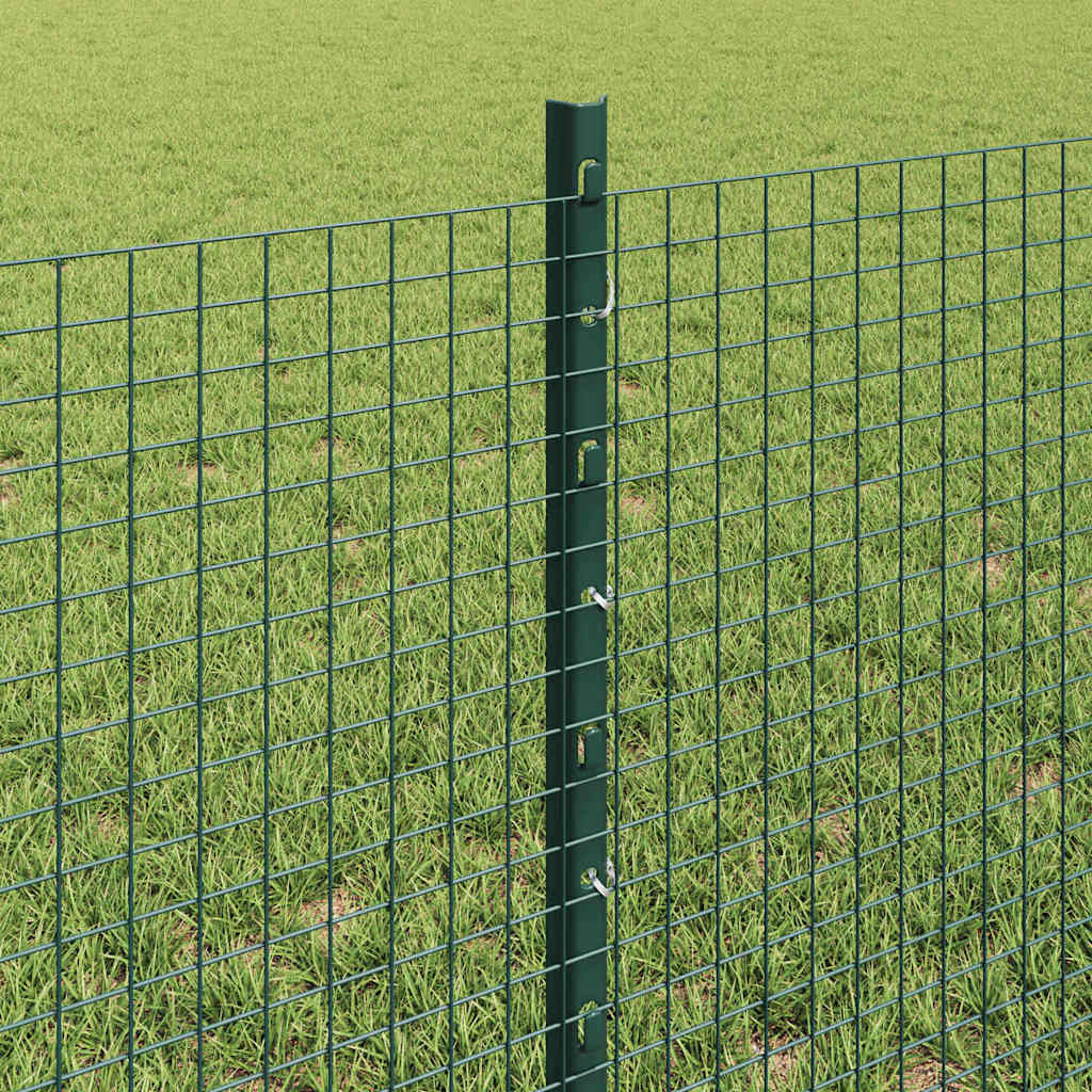 Green Fence with Posts