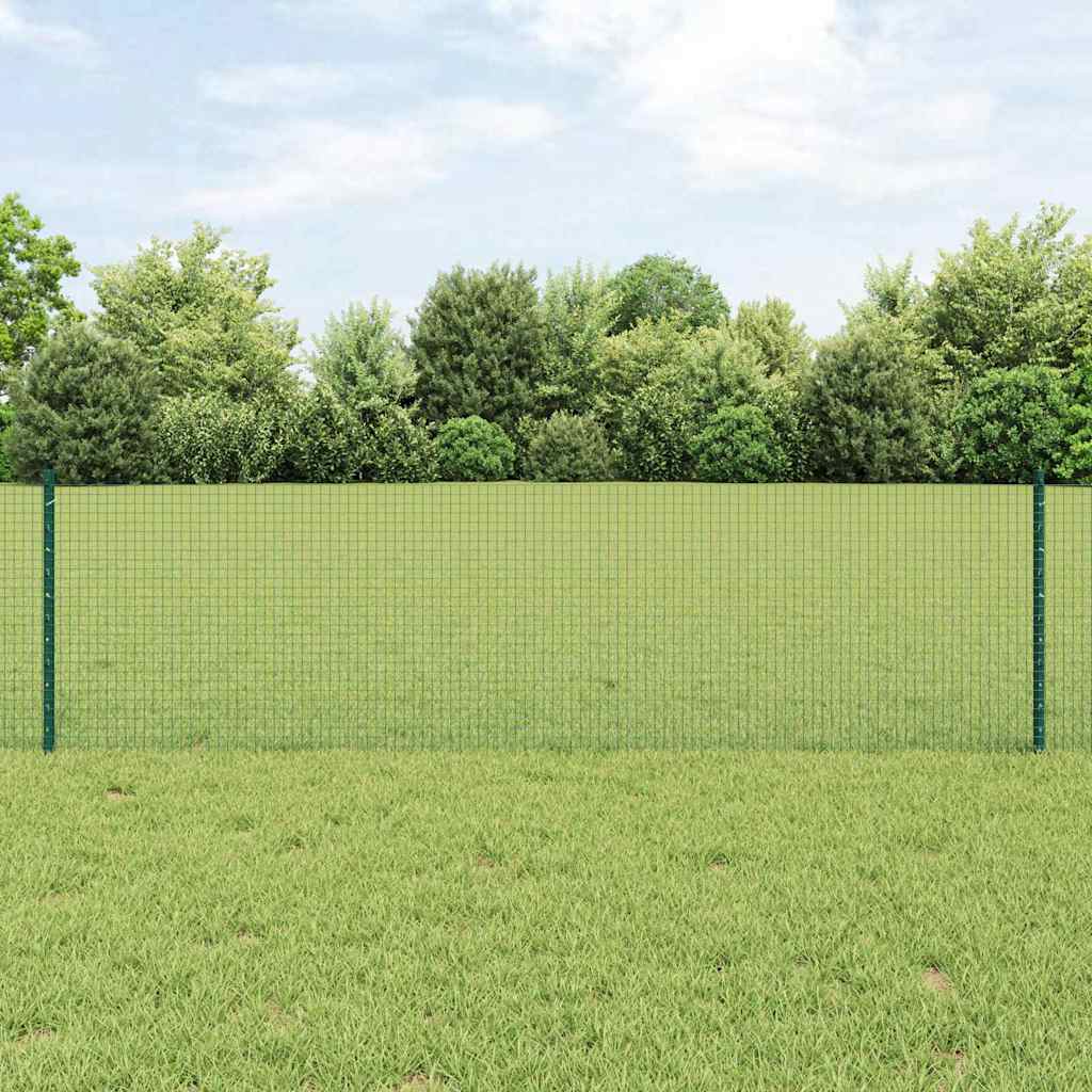 Green Fence with Posts