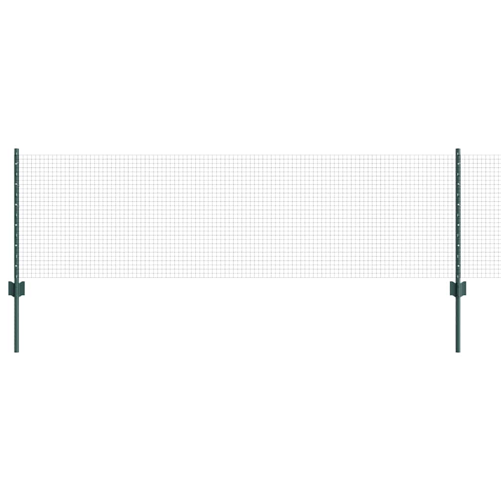 Green Fence with Posts