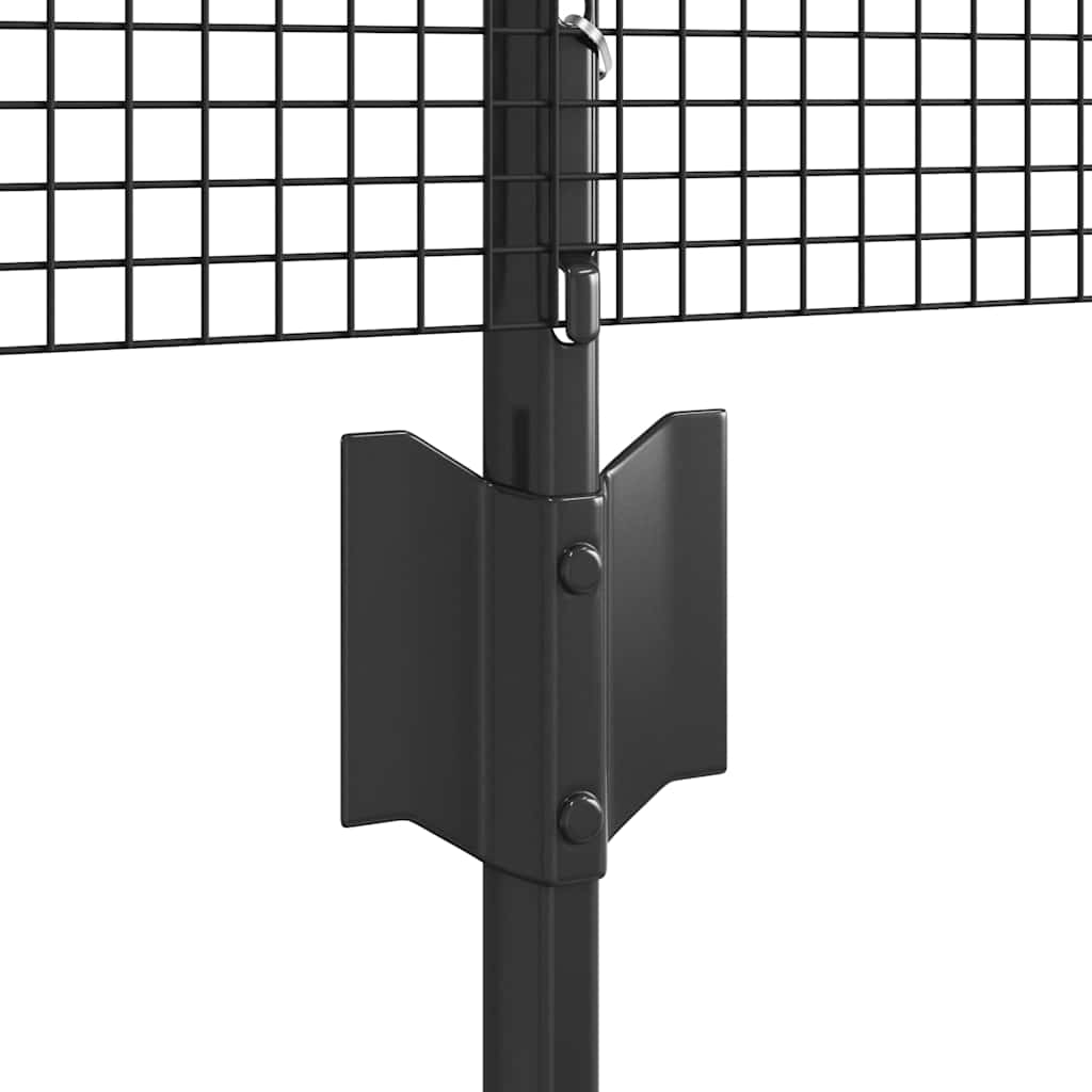 Fence with Posts Grey