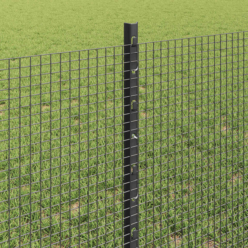 Fence with Posts Grey