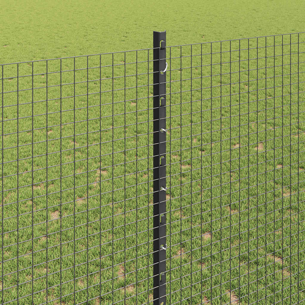 Fence with Posts Grey