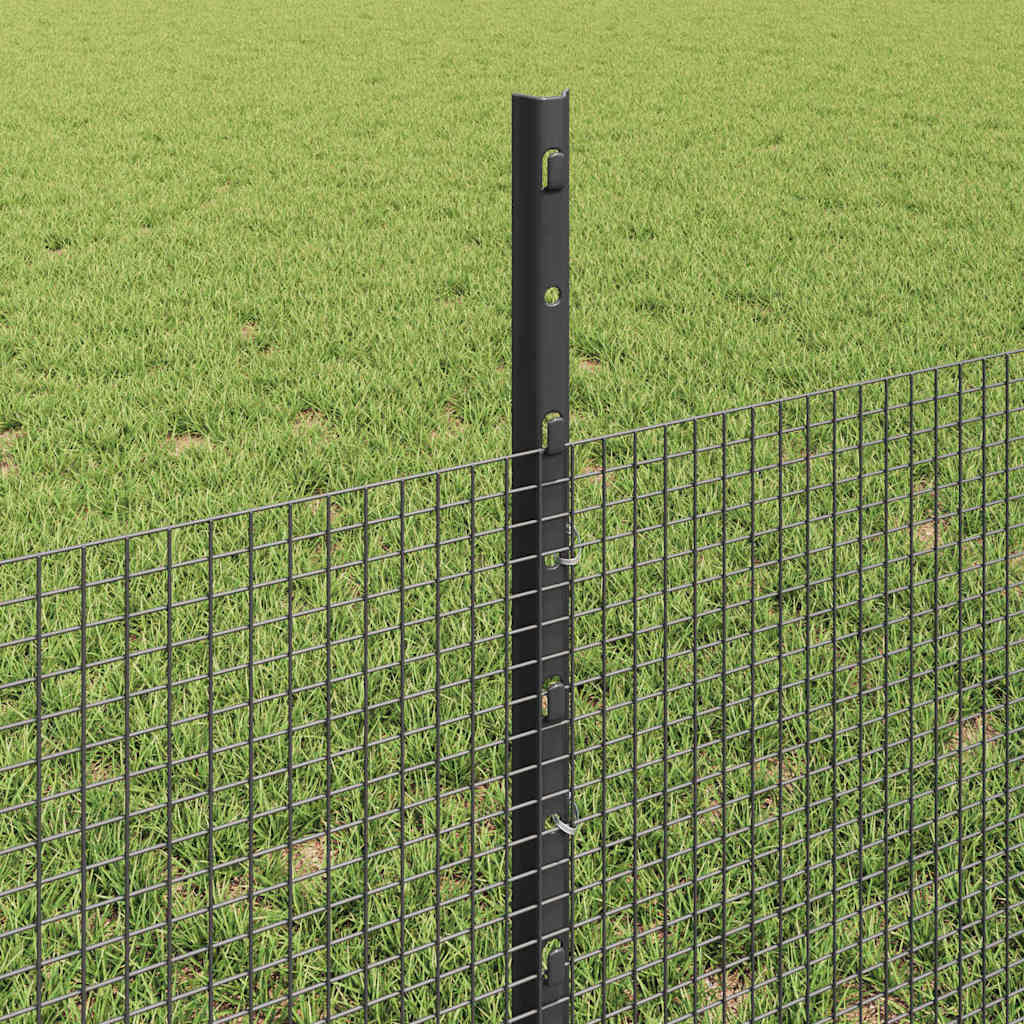 Fence with Posts Grey