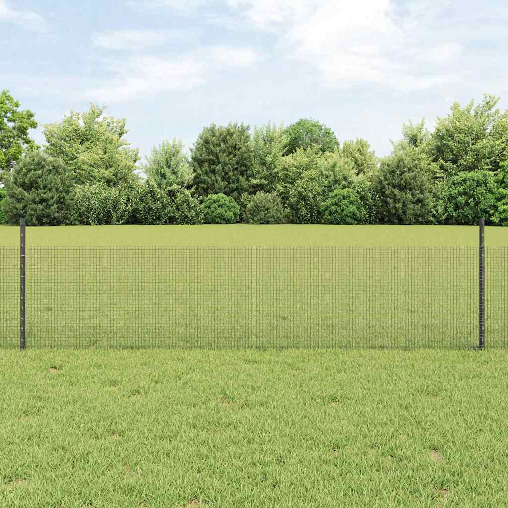 Fence with Posts Grey