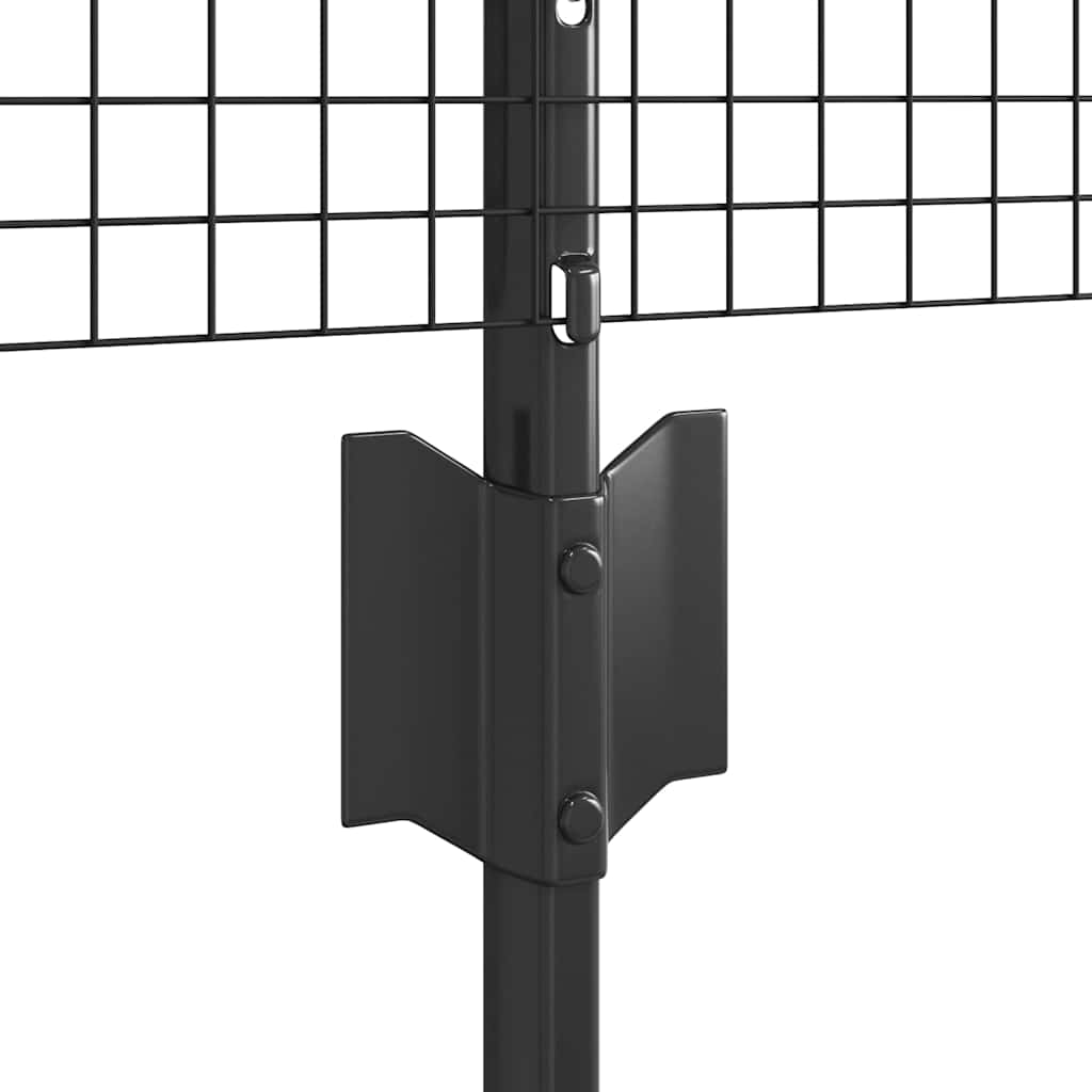 Fence with posts Grey