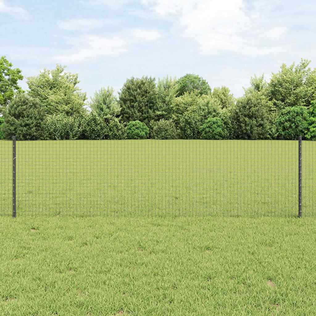 Fence with posts Grey