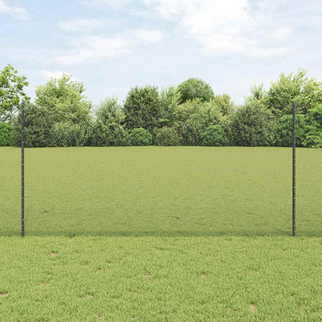 Fence with posts Grey