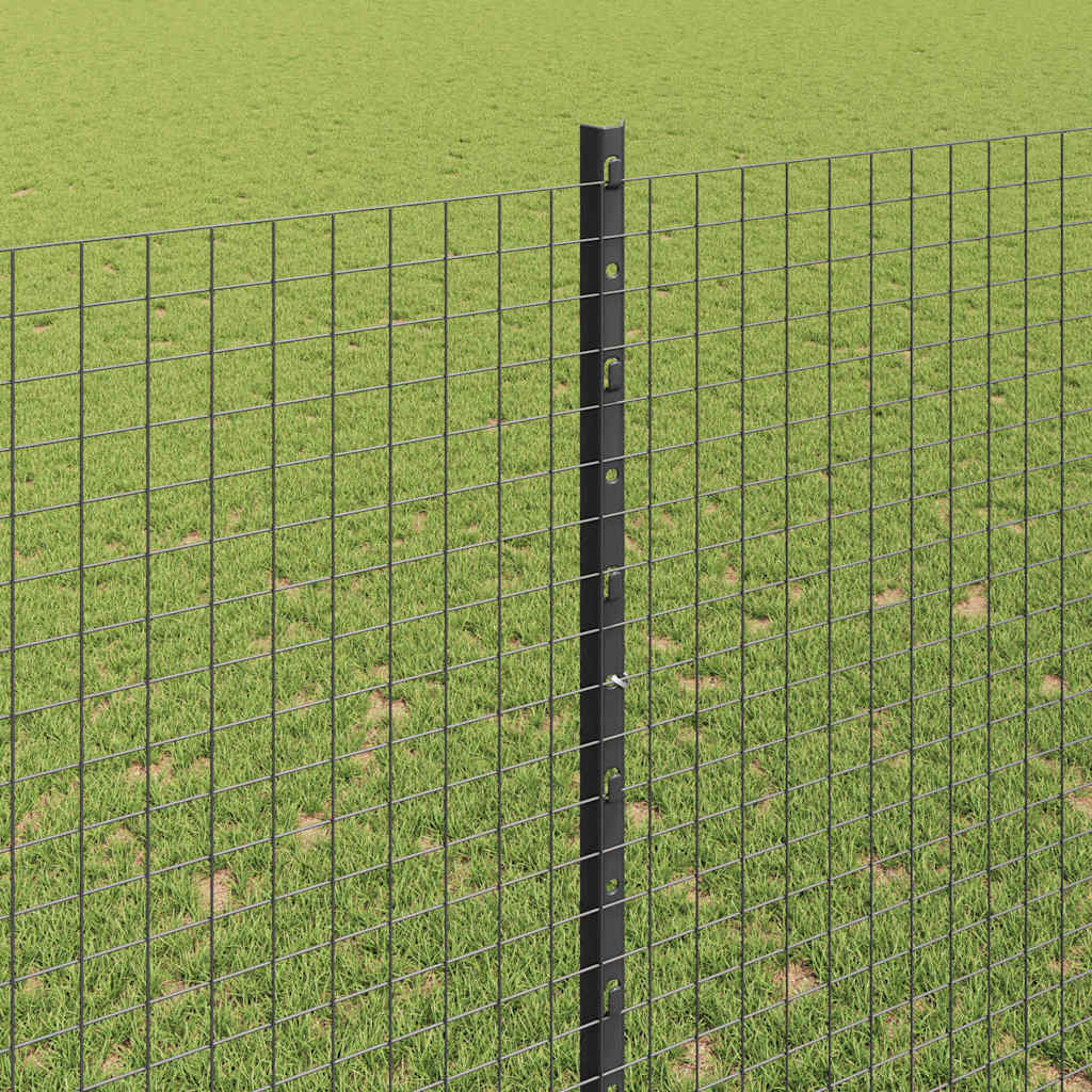 Fence with Posts Grey