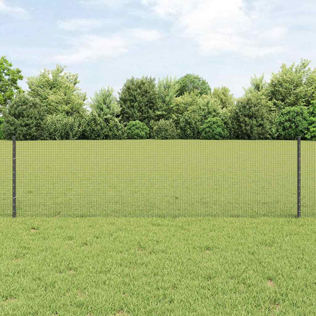 Fence with posts Grey