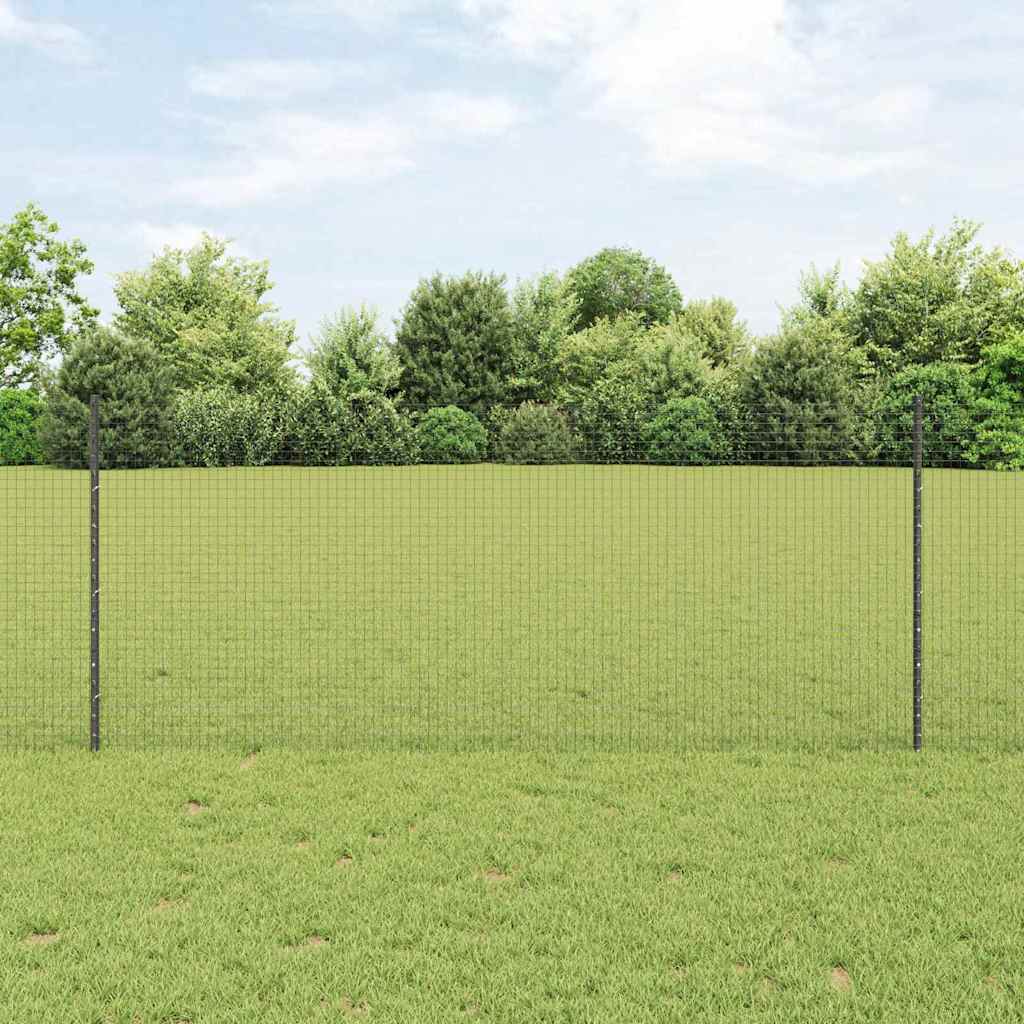 Tvora su stulpais Pilka 1 x 50 m Plienas ir PVC