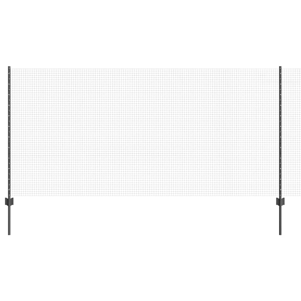 Suvirintas vielos tvora su stulpeliais 50 x 1,2 m Pilka