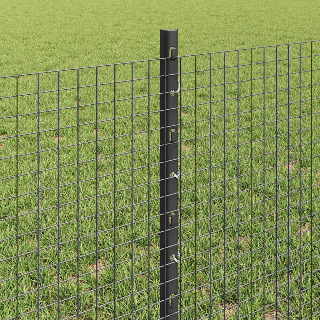 Fence with Posts Grey