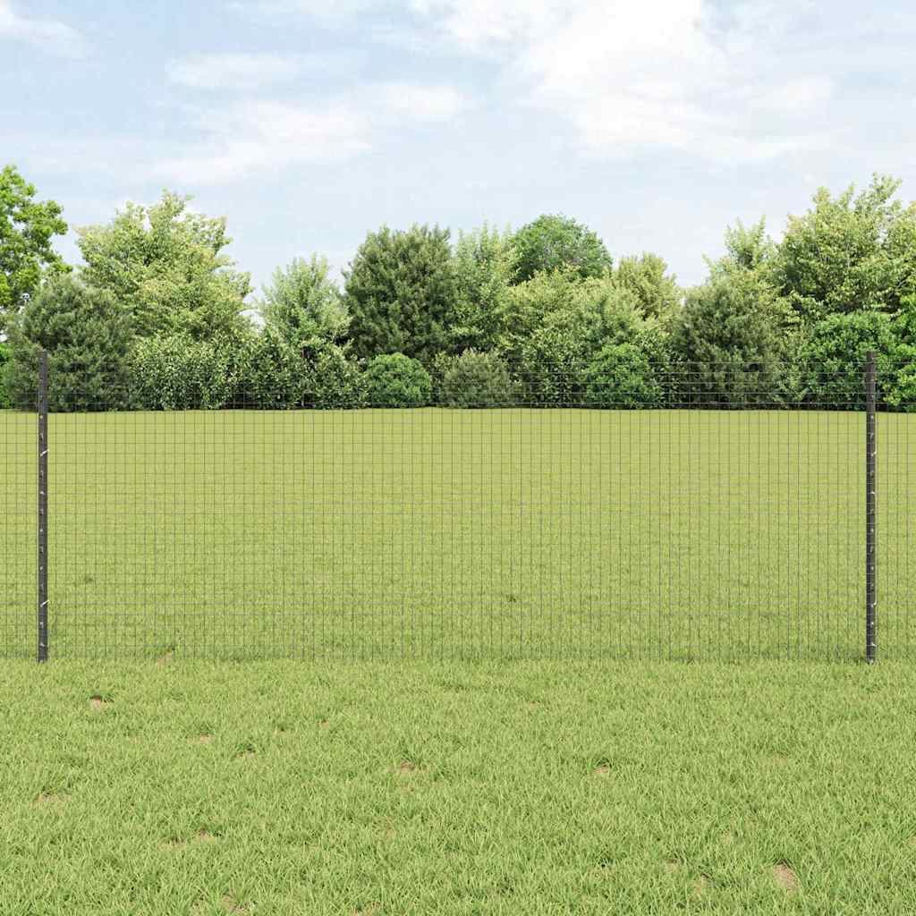 Fence with posts Grey