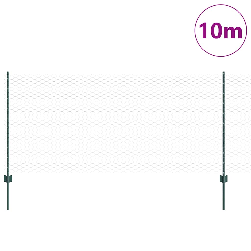 Fence with posts Green