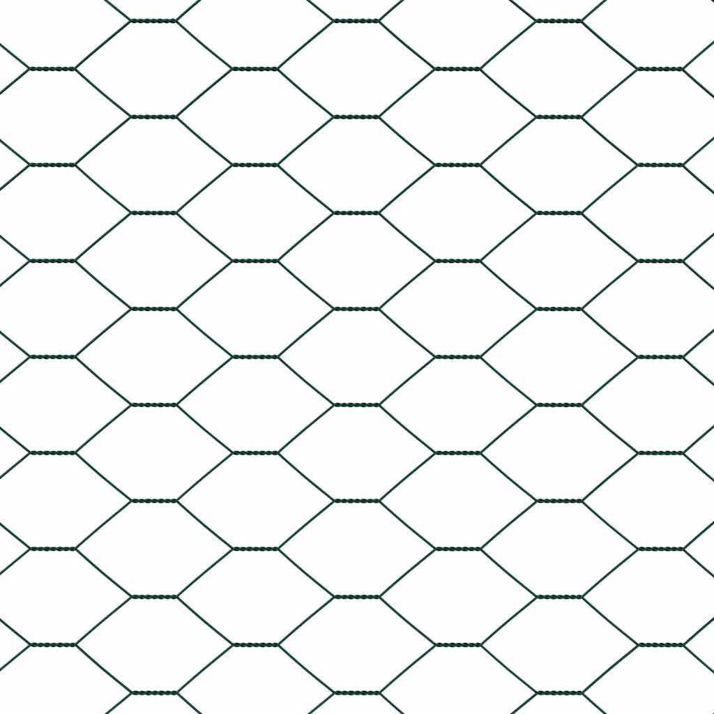 Hexagonal Fence with Post 10 x 1,2 m PVC dengtas plienas Žalia