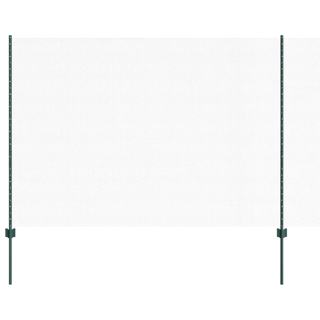 Green Fence with Posts