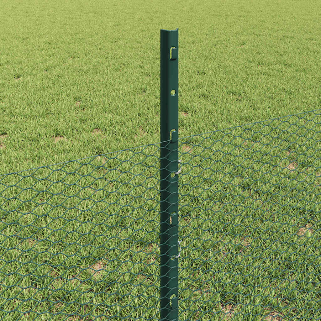Fence with posts Green
