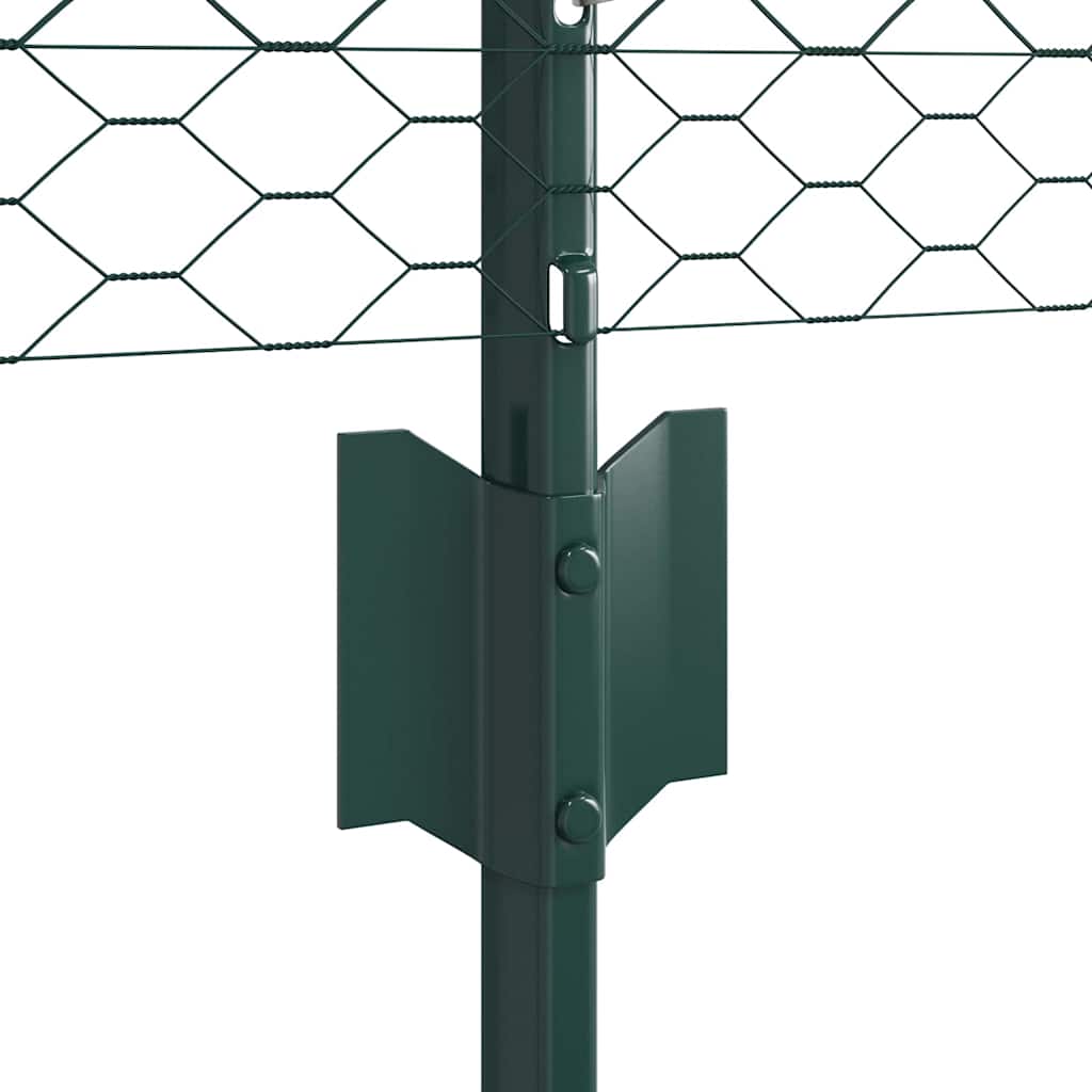 Fence with posts Green