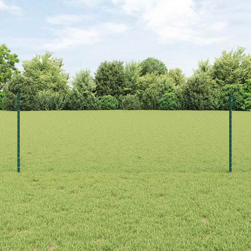 Fence with posts Green