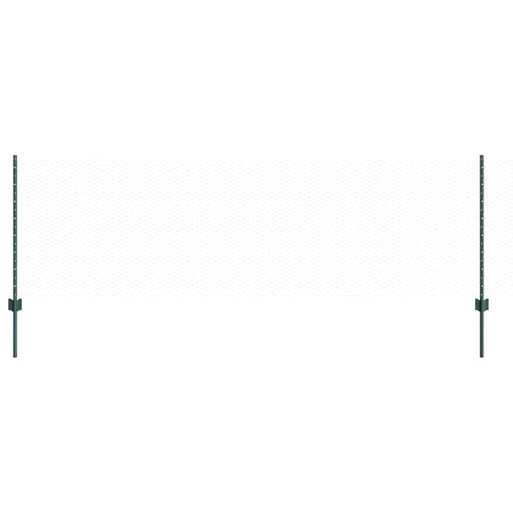 Fence with posts Green