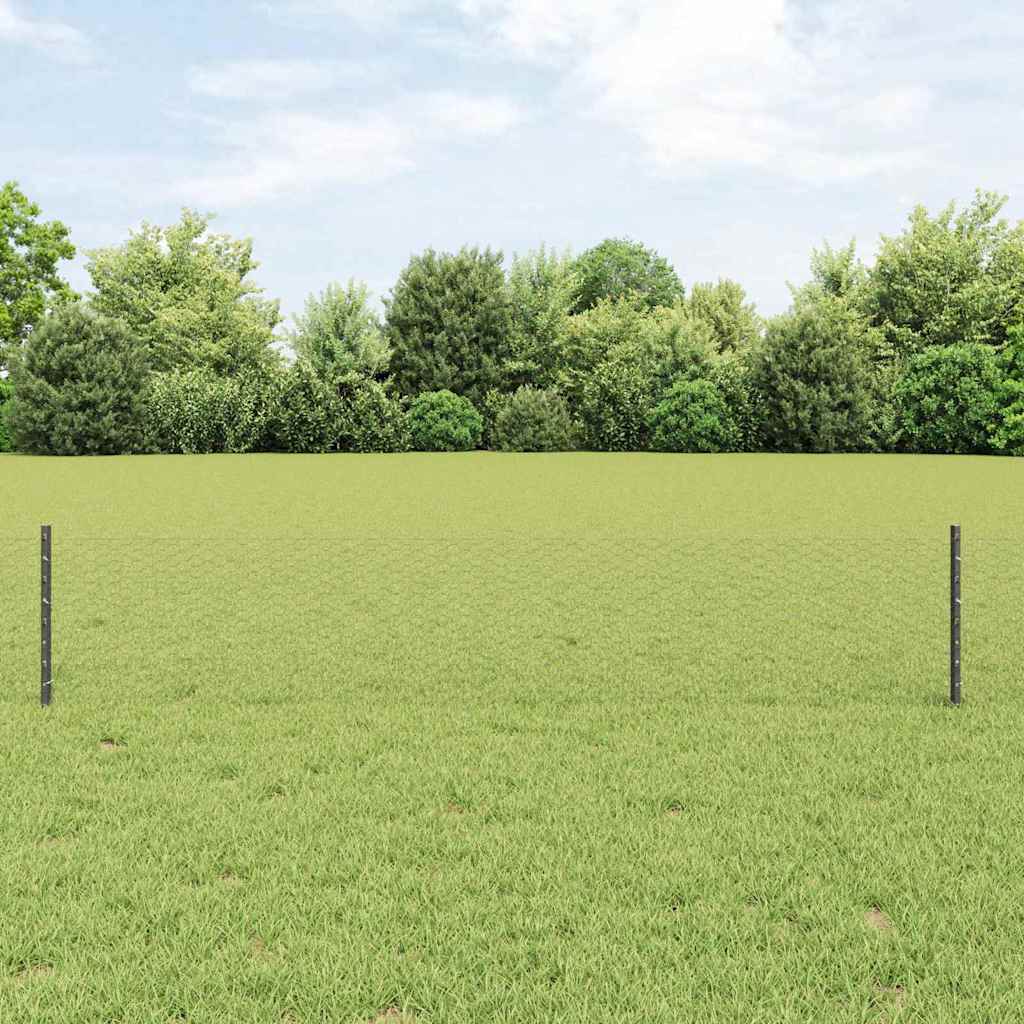 Fence with Posts Grey