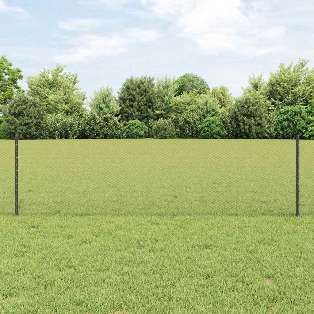 Fence with posts Grey