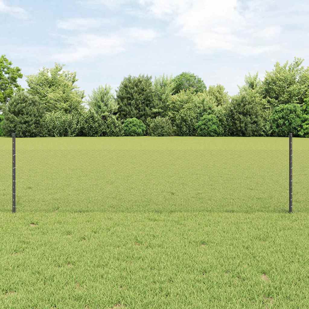 Fence with posts Grey