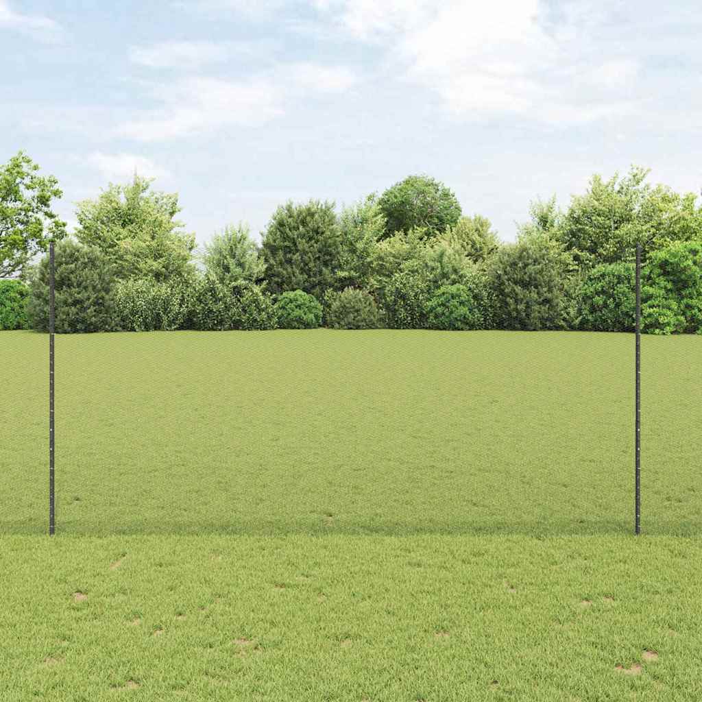 Fence with posts Grey