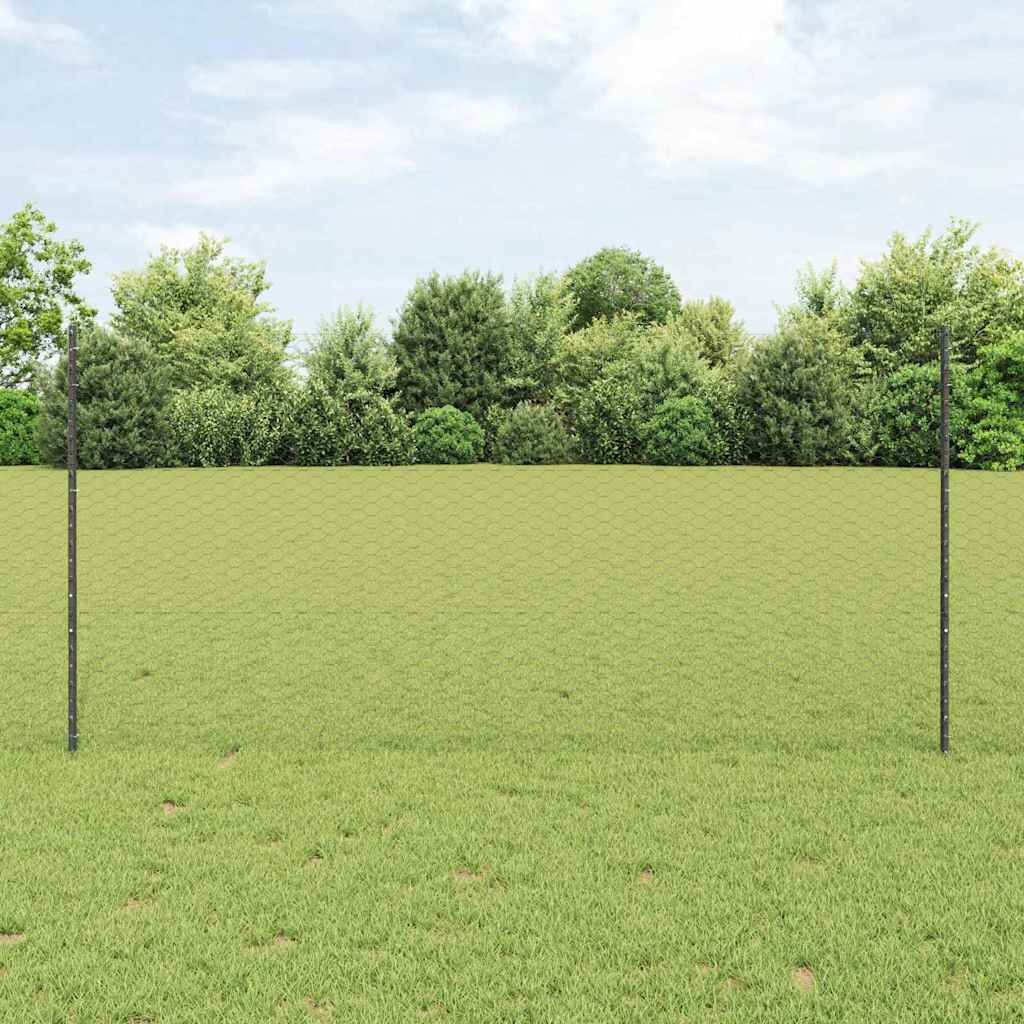 Fence with Posts Grey