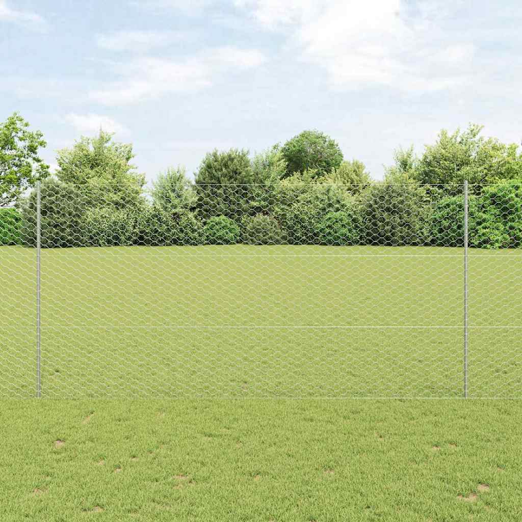 Hexagonal Fence with Post 10 x 1,5 m Galvanizuotas plienas