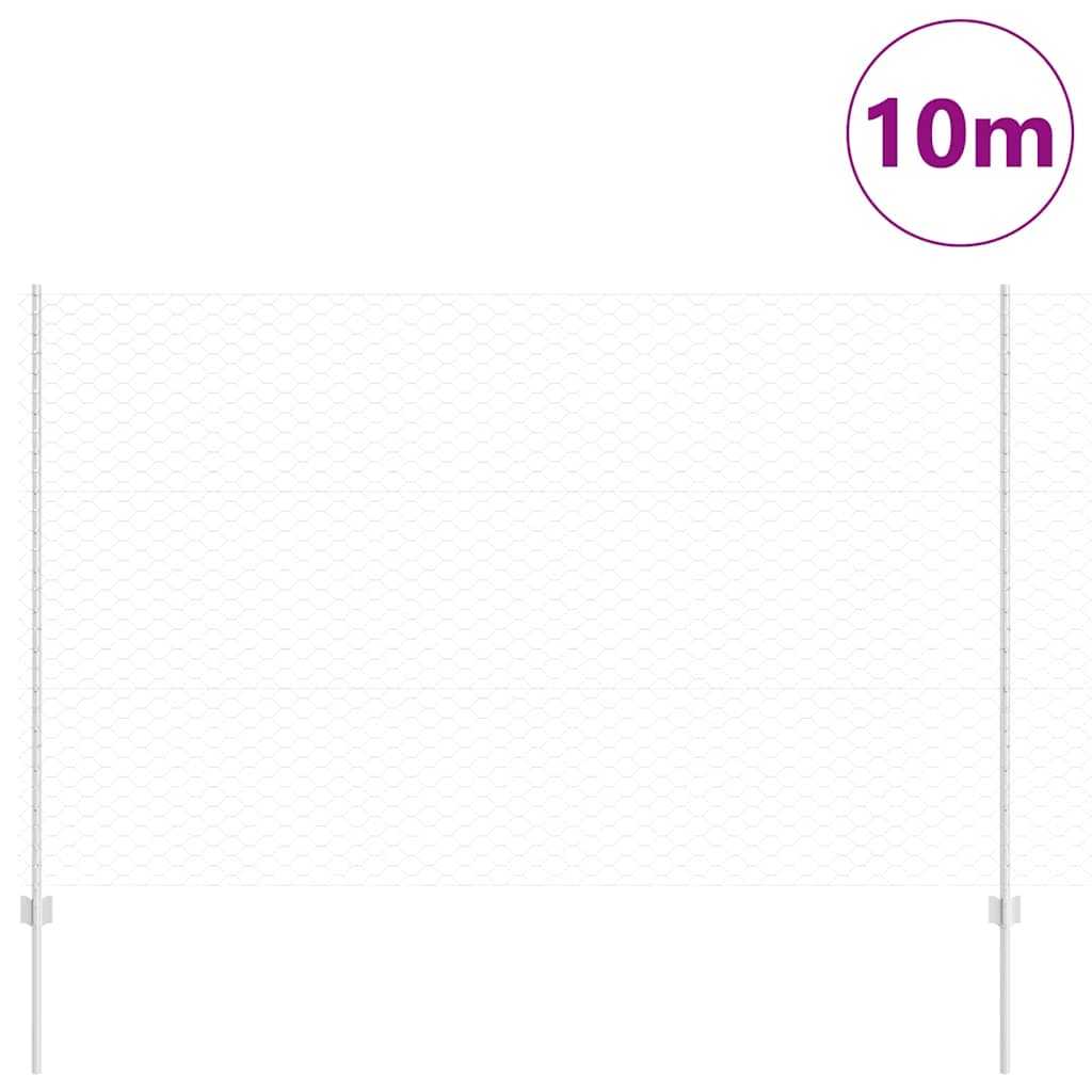 Hexagonal Fence with Post 10 x 1,5 m Galvanizuotas plienas