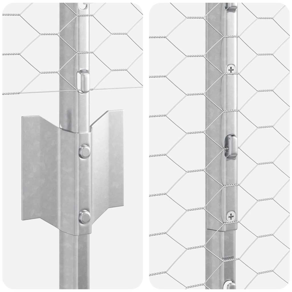 Hexagonal Fence with Post 25 x 1,2 m Galvanizuotas plienas