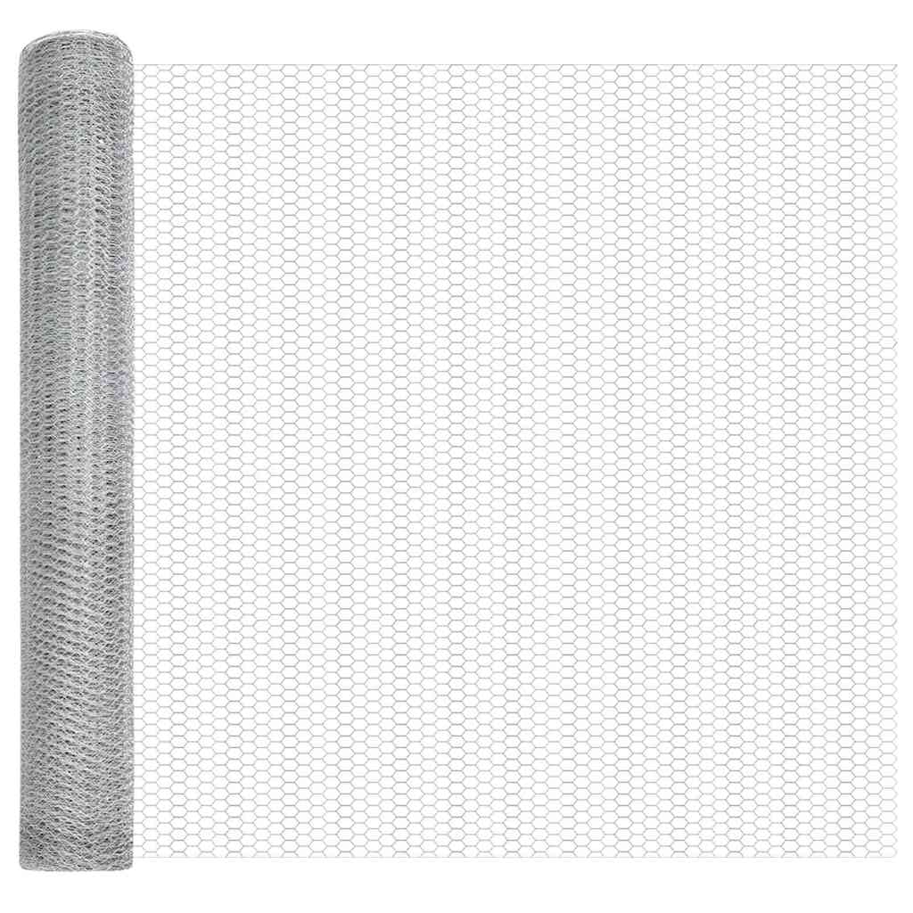 Hexagonal Fence with Post 25 x 1,2 m Galvanizuotas plienas