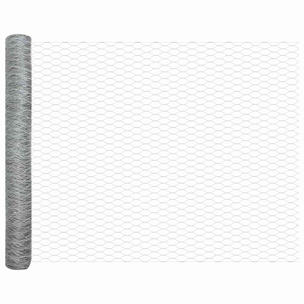 Hexagonal Fence with Post 25 x 1,2 m Galvanizuotas plienas