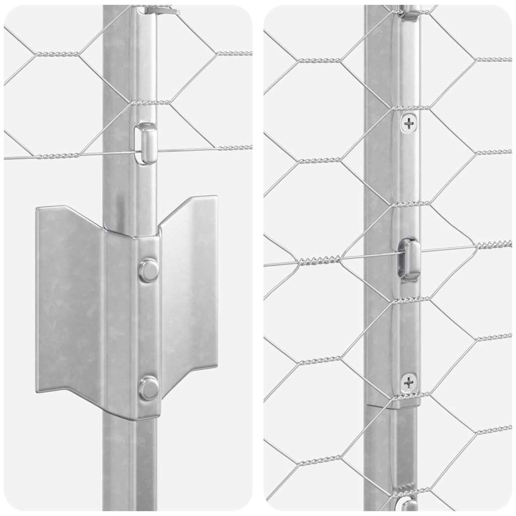 Hexagonal Fence with Post 25 x 1,2 m Galvanizuotas plienas