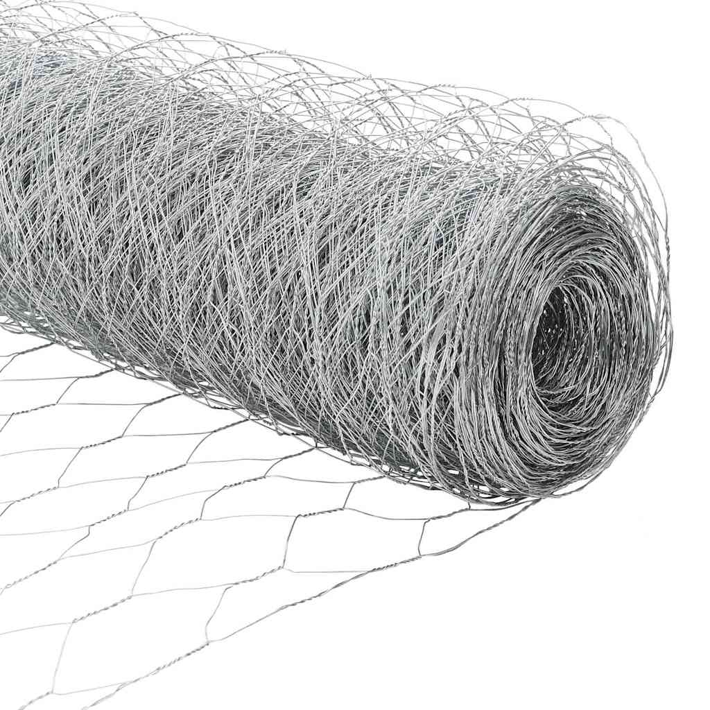 Hexagonal Fence with Post 25 x 1,2 m Galvanizuotas plienas