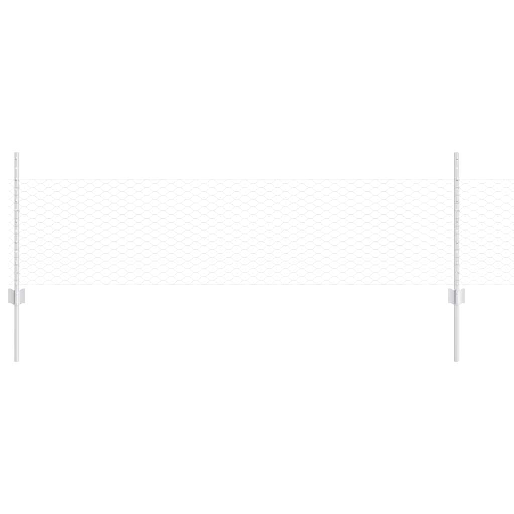 Fence with posts Silver
