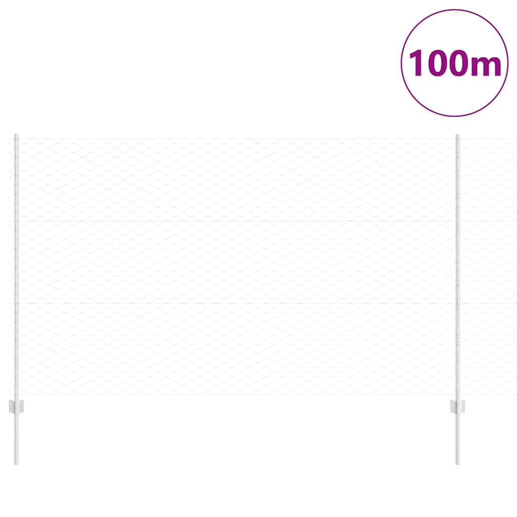 Fence with Posts Silver